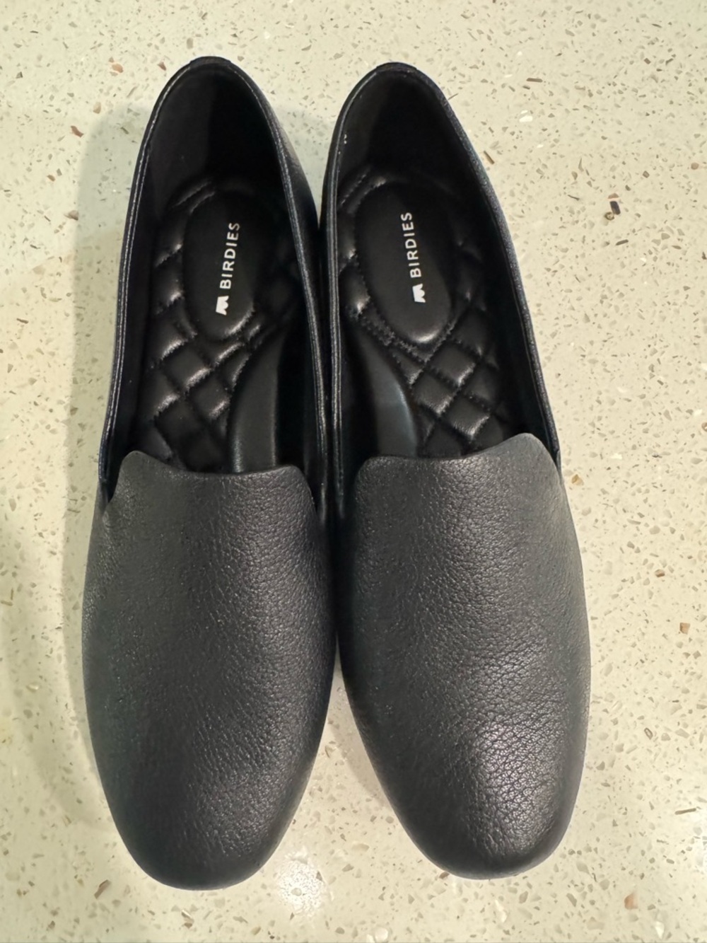 Birdies Black Textured Slip-On Flats - Picture 2 of 5